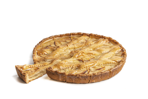 Tarta de manzana precortada